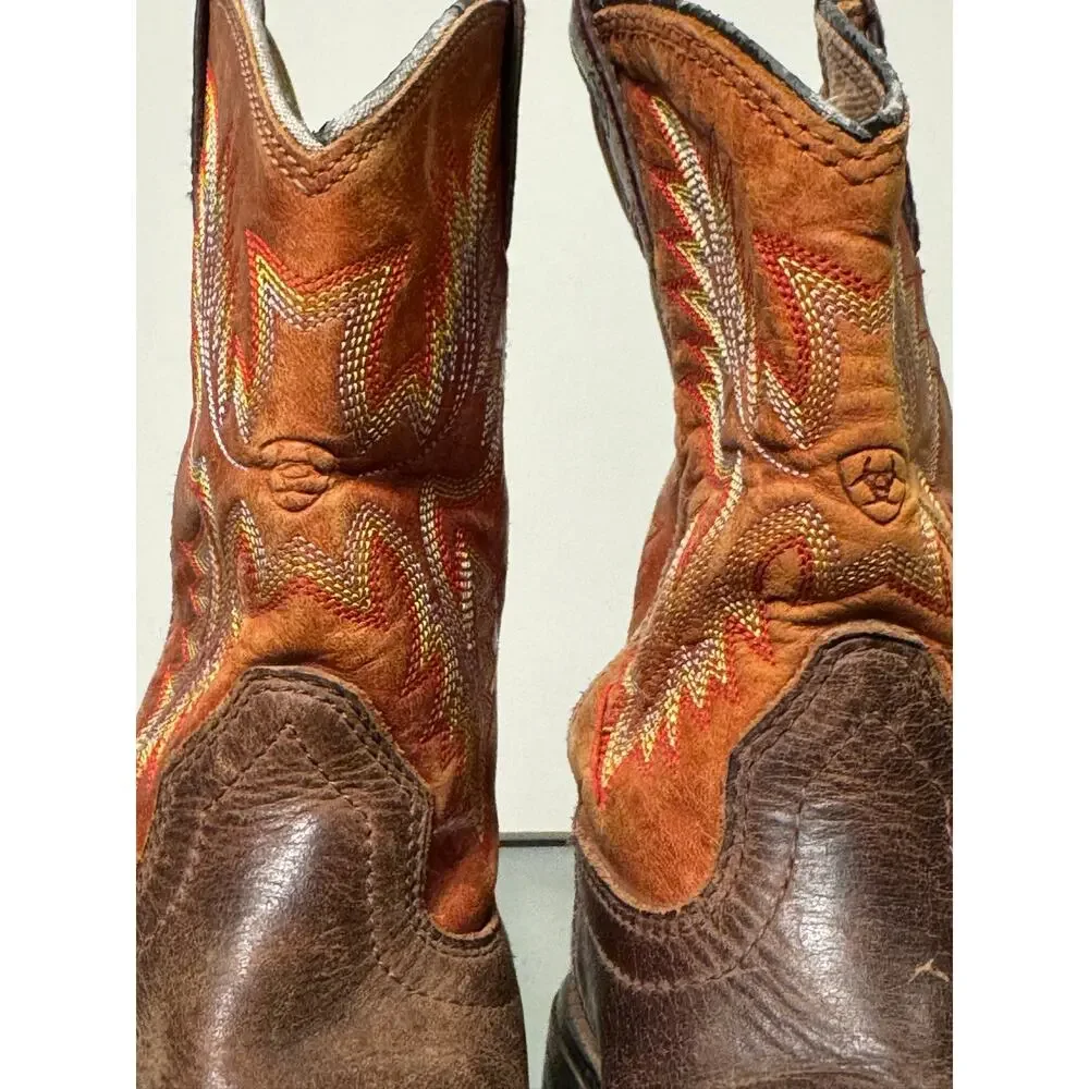Kids 2 Ariat Fatbaby Style Leather Cowboy/Cowgirl Boots